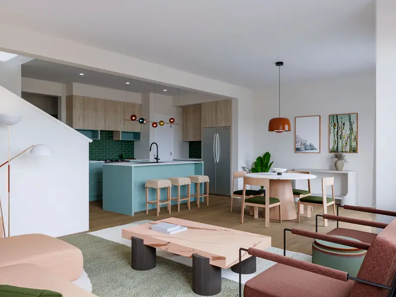 Côte d’Azure palette — designer rendering (Dallas)
