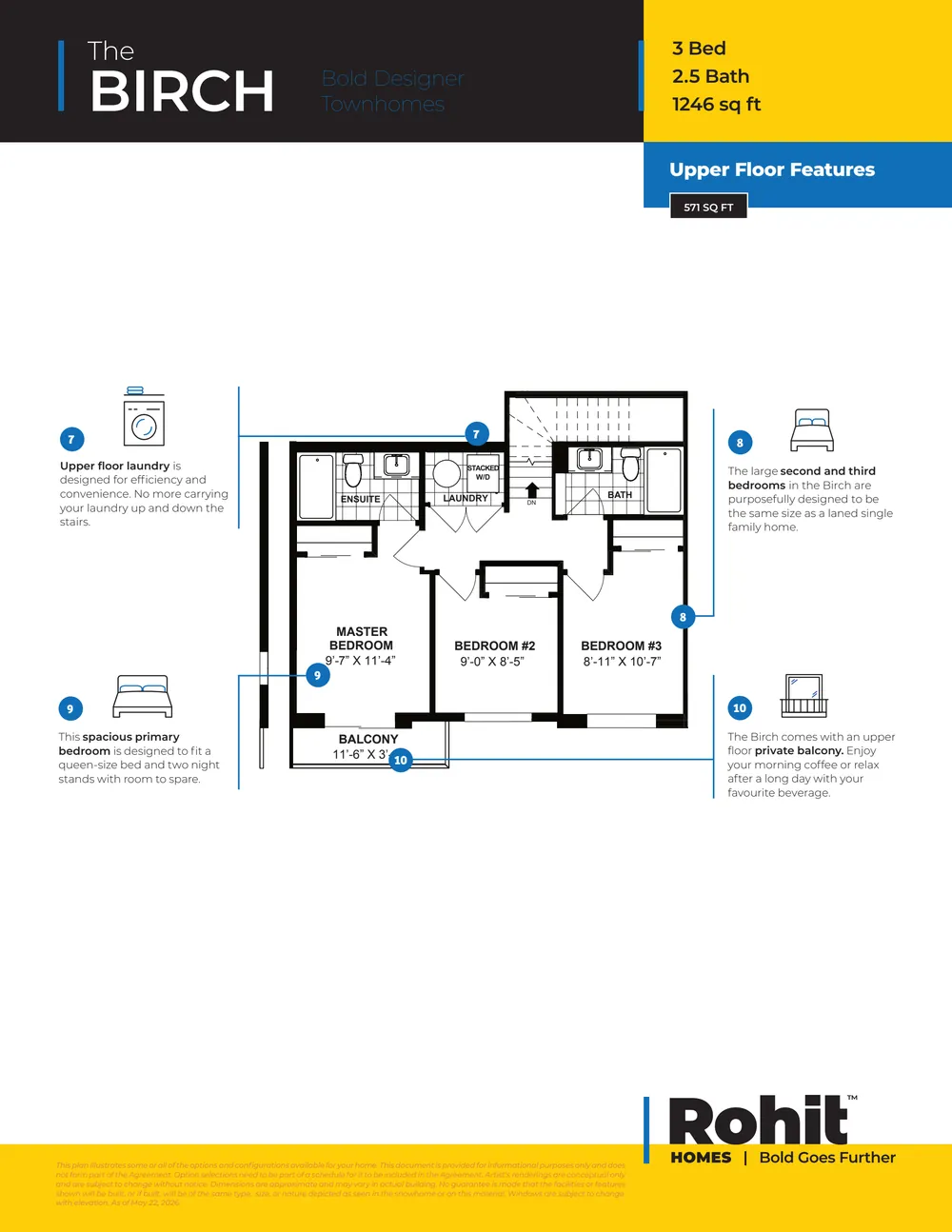 Birch at #3, 16231 19 Avenue SW — Birch Townhome floor plan — page 2 of 2, photo 3 of 3
