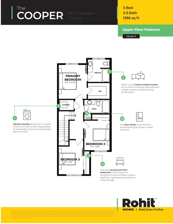 Cooper at 46 Cheval Close — Cooper Duplex floor plan — page 3 of 4, photo 10 of 11