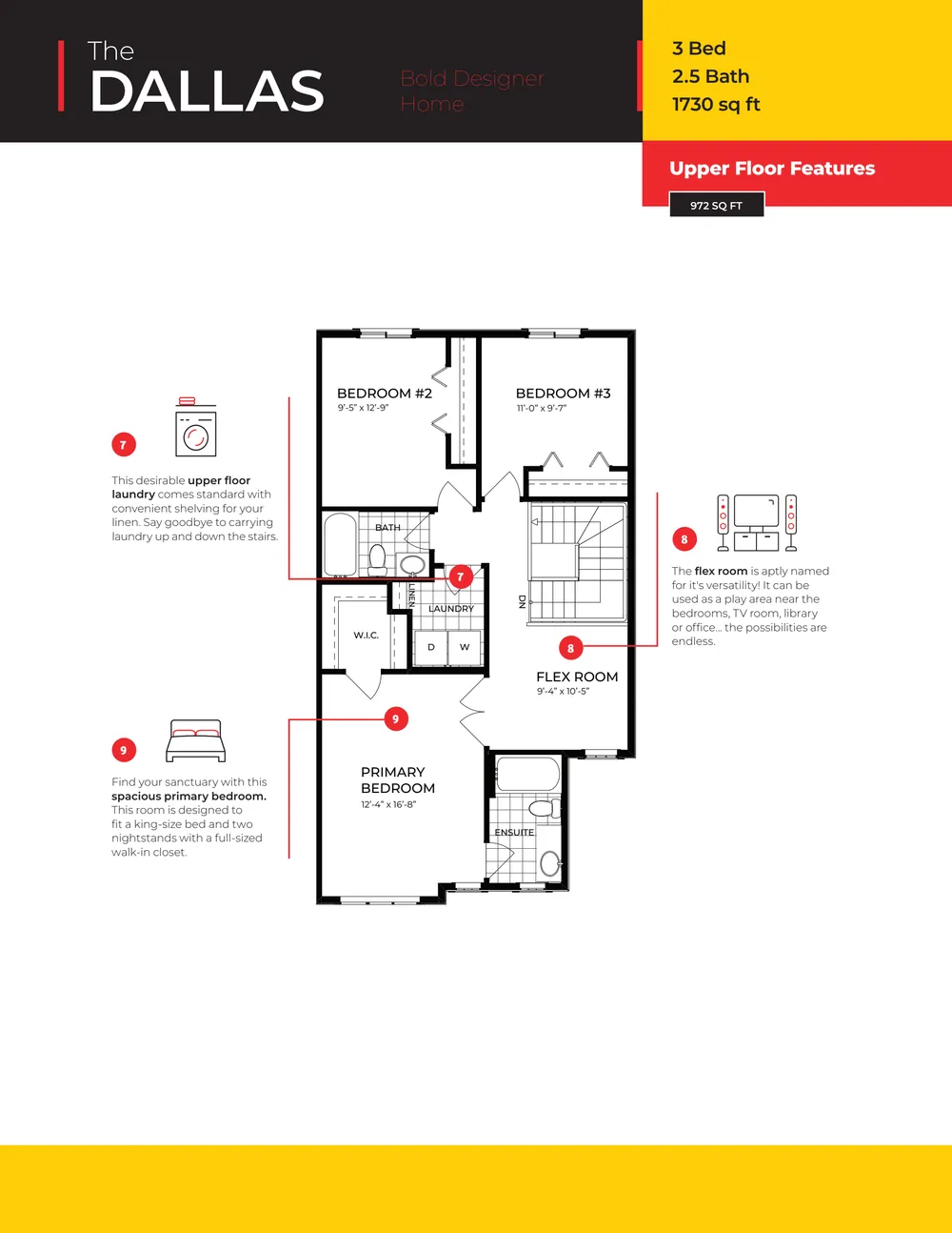 Dallas floor plan (the single-family version — the same interior) — page 2 of 3