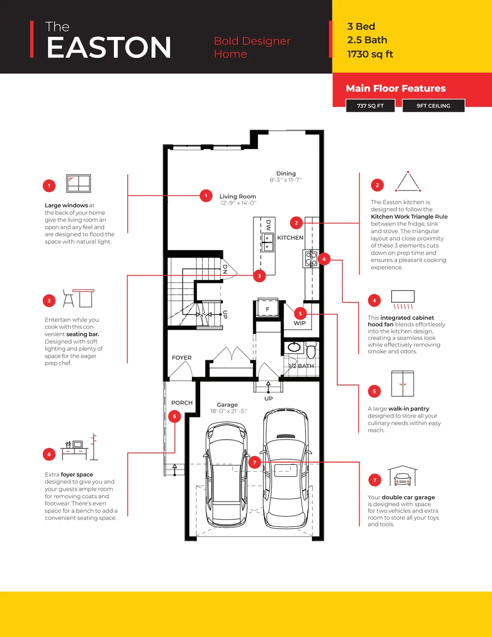 Easton at 20807 40 Avenue NW — Easton Single Family floor plan — page 2 of 5, photo 3 of 3