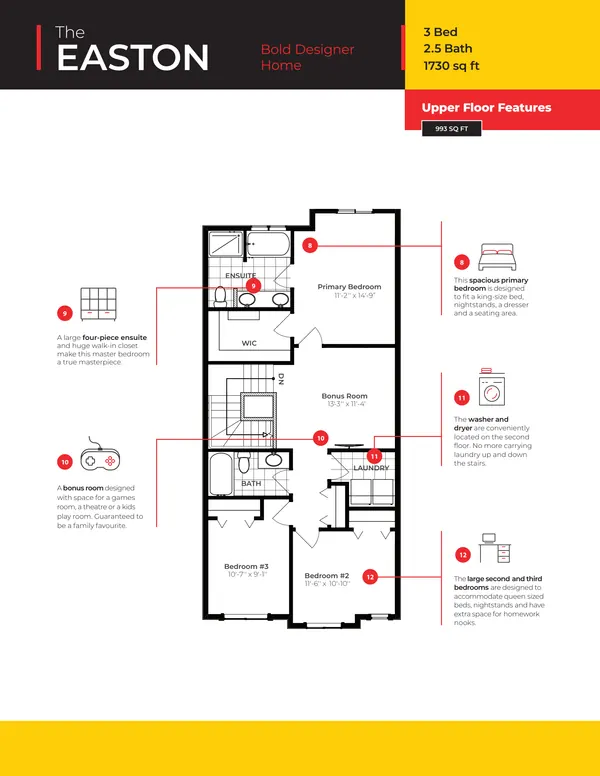 Easton at 8307 Kiriak Loop SW — Easton Single Family floor plan — page 3 of 5, photo 8 of 10