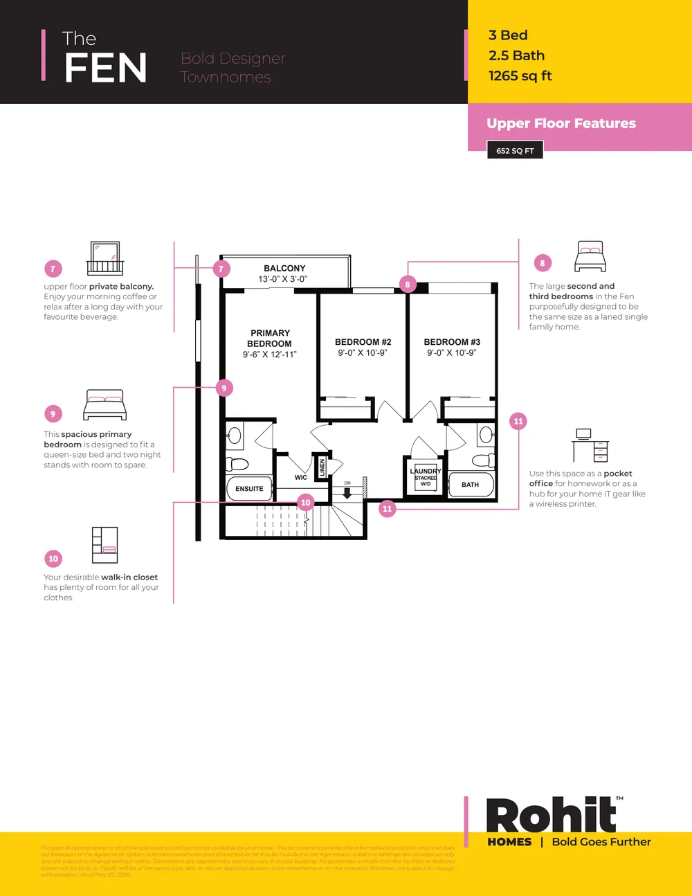 Fen at #11, 16231 19 Avenue SW — Fen Townhome floor plan — page 2 of 2, photo 3 of 3