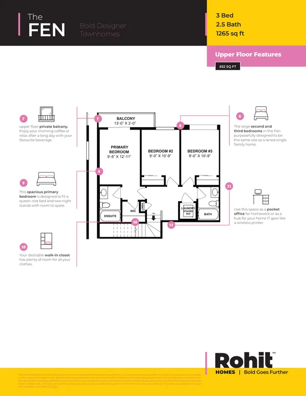 Fen at #11, 16231 19 Avenue SW — Fen Townhome floor plan — page 2 of 2, photo 8 of 8