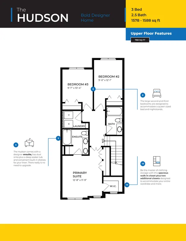Hudson at 46 Cessy Street — Hudson floor plan (the single-family version — the same interior) — page 2 of 3, photo 10 of 11