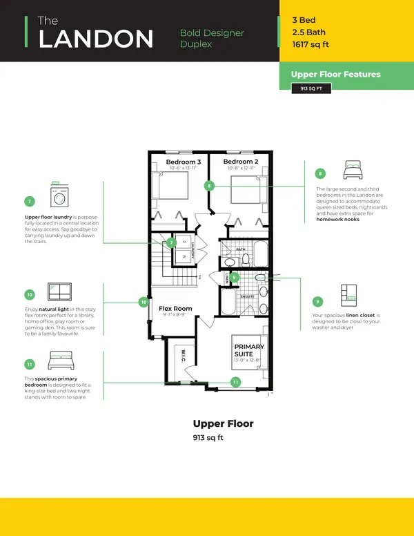 Landon at 45 Chartres Close — Landon Duplex floor plan — page 3 of 4, photo 9 of 10