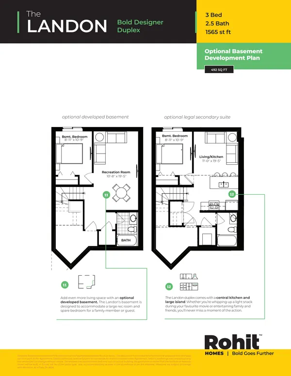 Landon at 45 Chartres Close — Landon Duplex floor plan — page 4 of 4, photo 10 of 10