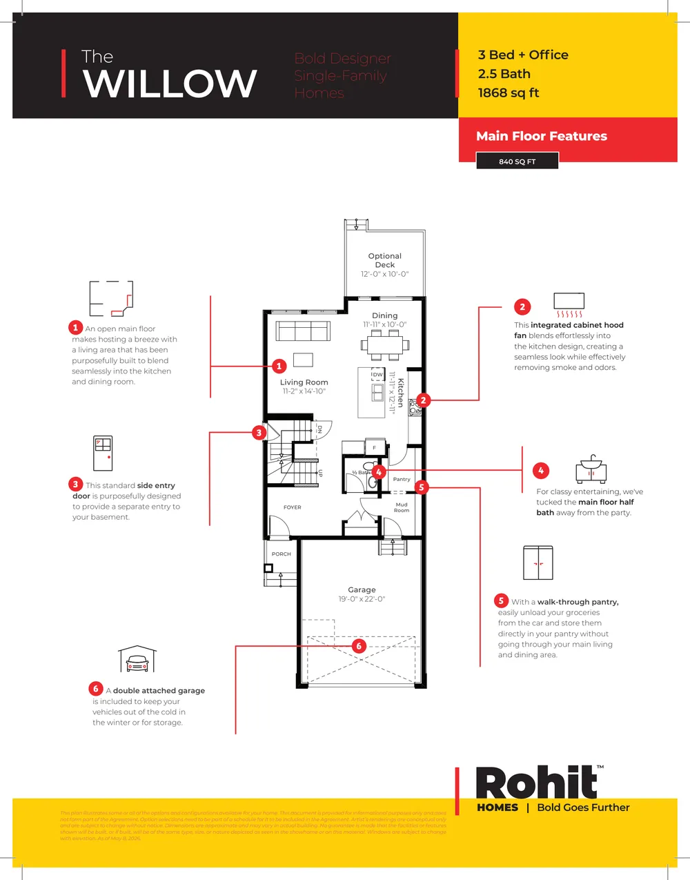 Willow at 20723 40 Avenue NW — Willow Single Family floor plan — page 2 of 4, photo 3 of 3