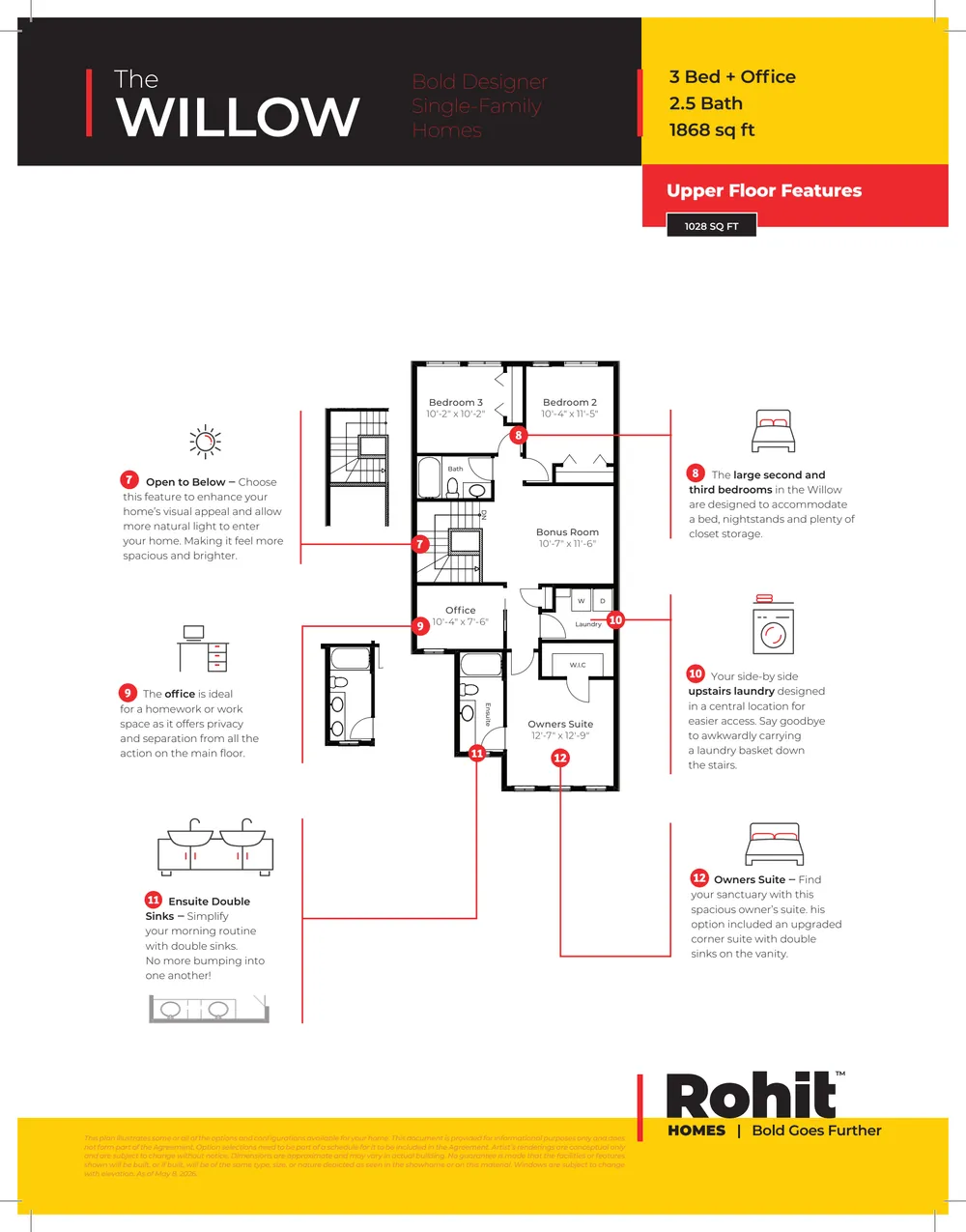 Willow Single Family floor plan — page 3 of 4